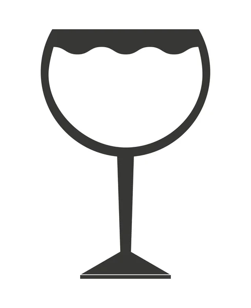 Coupe de vin icône isolée design — Image vectorielle