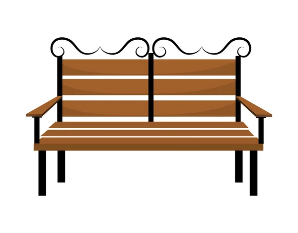 Bankje of houten stoel pictogram ontwerp. — Stockvector