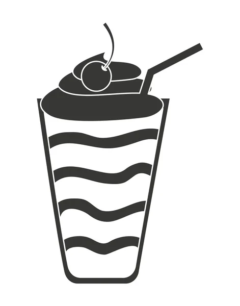 Latte frullato isolato icona design — Vettoriale Stock