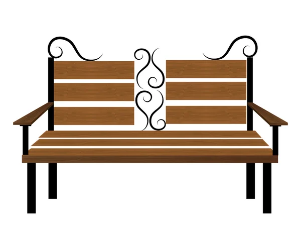 Banc ou chaise en bois icône design . — Image vectorielle