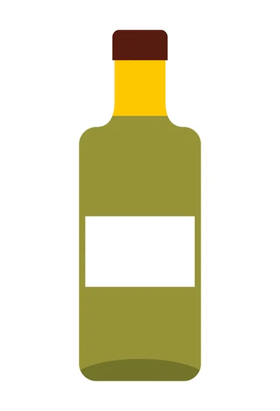 Botella de vino diseño icono aislado — Vector de stock