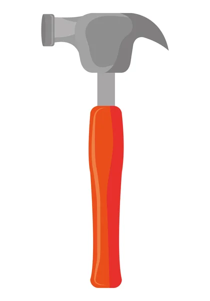 Colorful hammer tool, vector graphic — Stock Vector