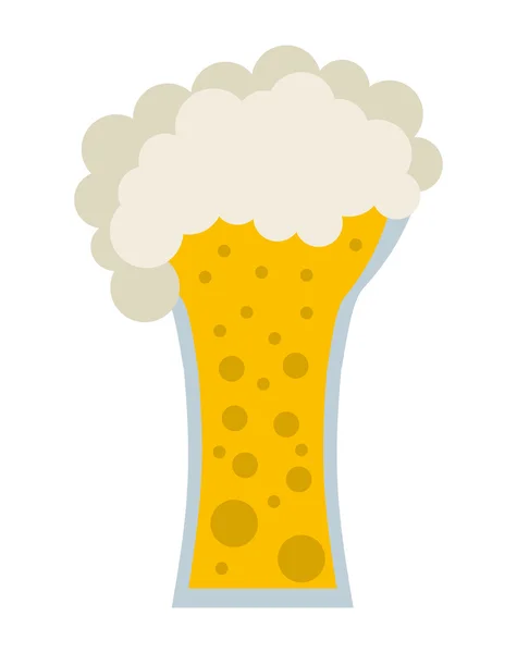 Vidrio de cerveza diseño icono aislado — Vector de stock