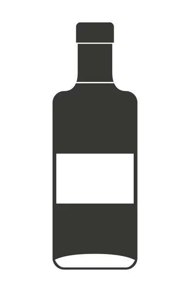 Botella de vino diseño icono aislado — Vector de stock