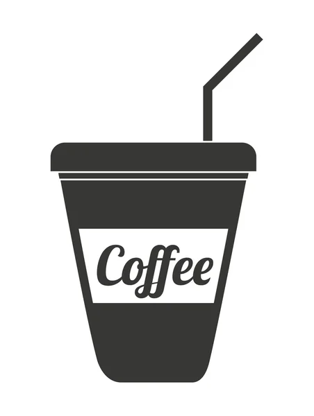 Kopje koffie geïsoleerde pictogram ontwerp — Stockvector