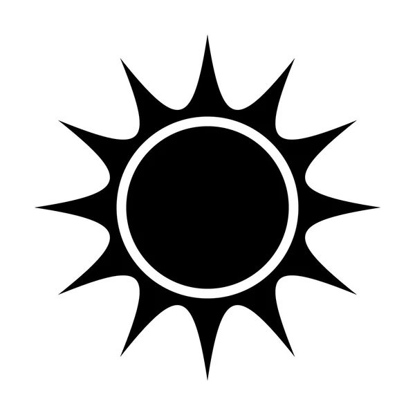 Black  abstract sun, vector graphic — Stock Vector