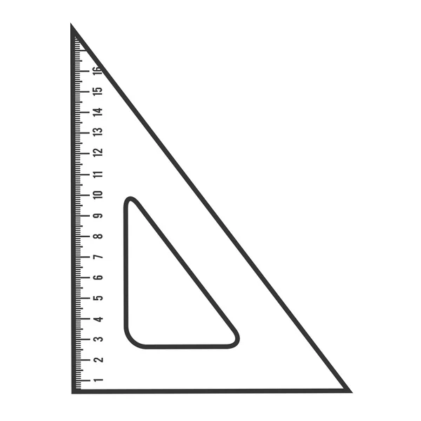 Ізольований шкільний лінійка, векторна графіка — стоковий вектор