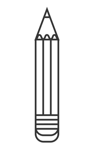 Изолированный карандаш и ластик, векторная графика — стоковый вектор