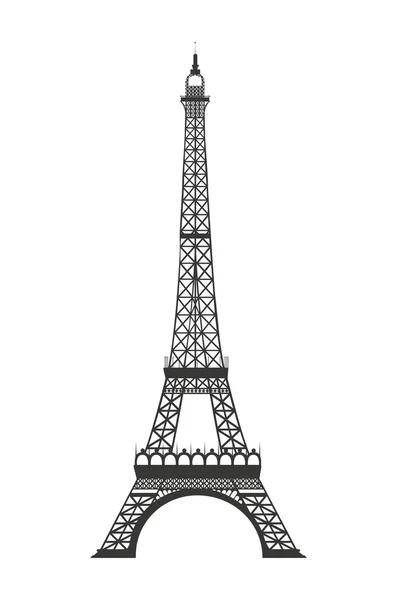 Eiffel tower na białym tle ikona designu — Wektor stockowy