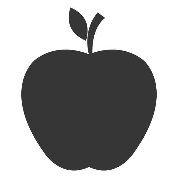 Schwarze Apfelfrucht, Vektorgrafik — Stockvektor