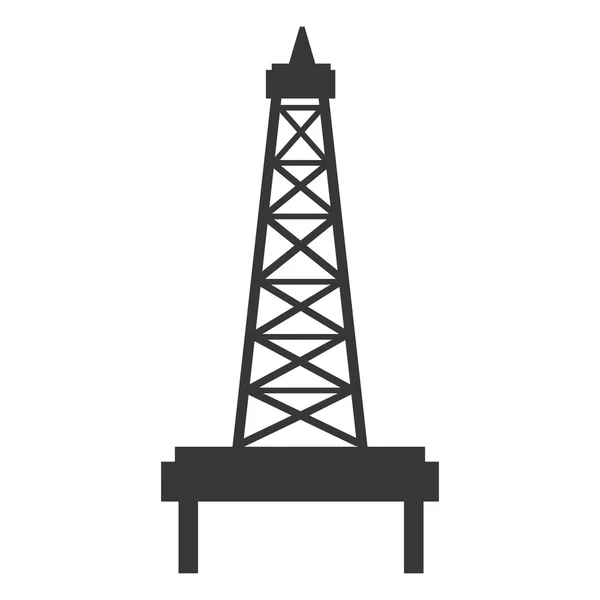 Svarta och vita petro tower, vektorgrafik — Stock vektor