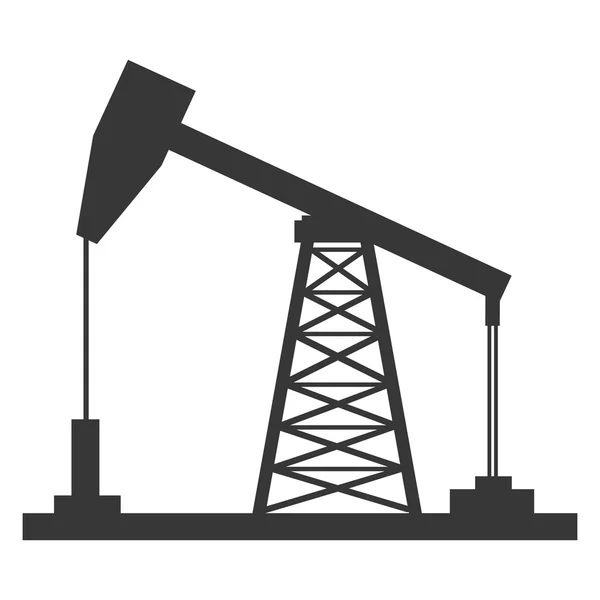 黑色的石油石油机，矢量图形 — 图库矢量图片