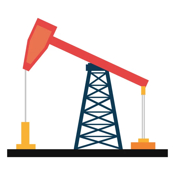 Kleurrijke petro olie machine, vectorafbeelding — Stockvector