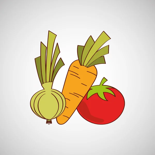 Alimentos saludables producto ecológico aislado icono de diseño — Vector de stock