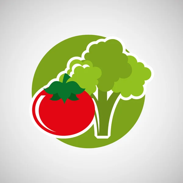 Hälsosam mat ekologisk produkt isolerade ikon design — Stock vektor
