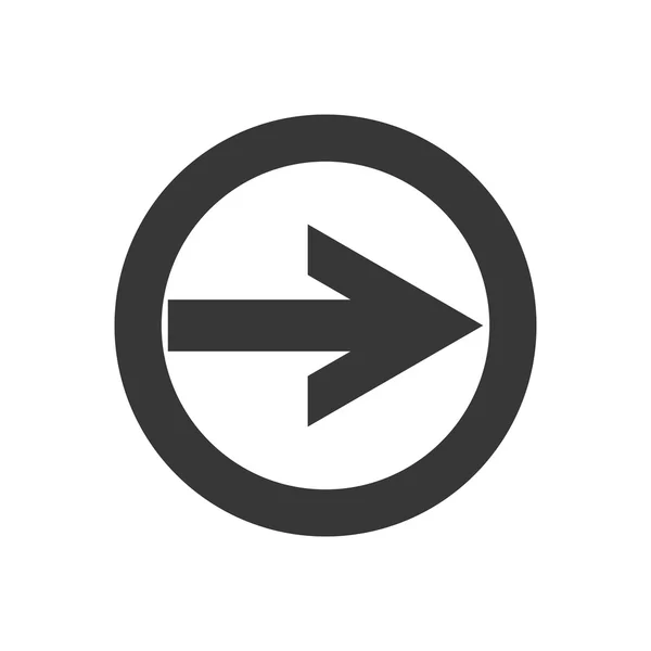 Arrow right into a round icon. — Stock Vector