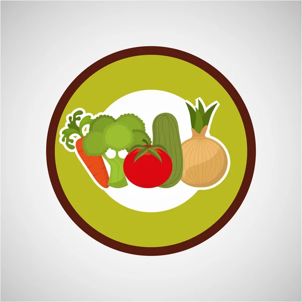 Healthy food organic product isolated icon design — Stock Vector