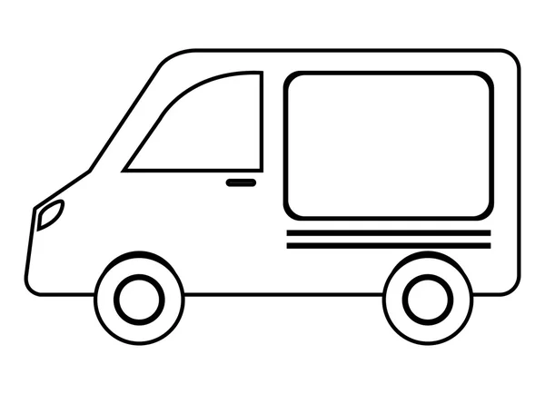 Vanvehicle transport icon design. — Stock Vector