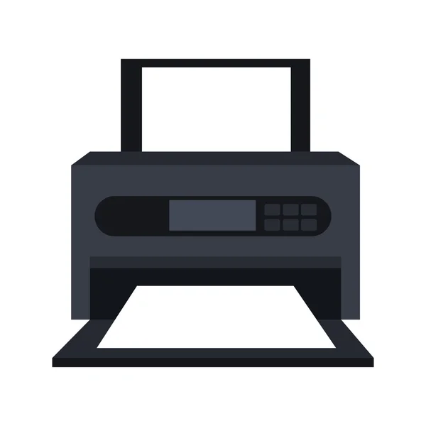 Izolované ikona tiskárny technologie zařízení. — Stockový vektor