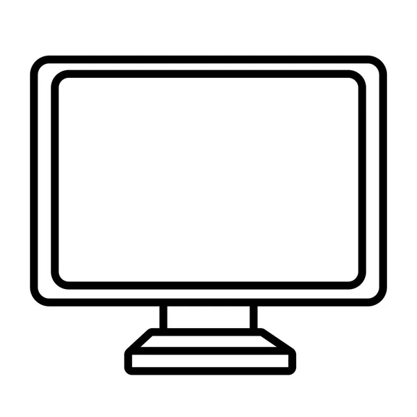Icona TV o schermo del computer . — Vettoriale Stock
