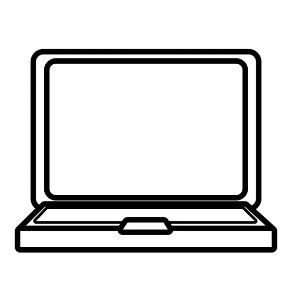 Personal computer portatile isolato su bianco — Vettoriale Stock