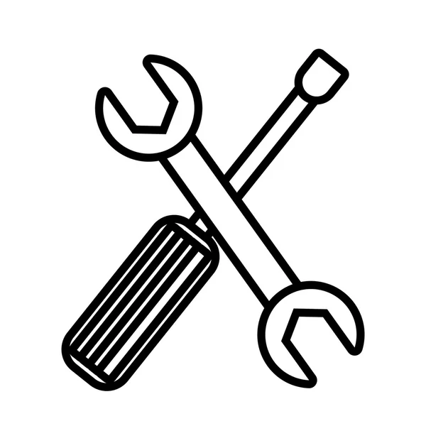 Outils de construction de clés et tournevis — Image vectorielle