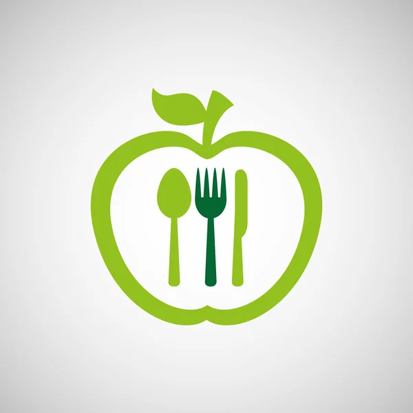 Produkt ekologiczny jedzenie na białym tle projekt ikonę — Wektor stockowy