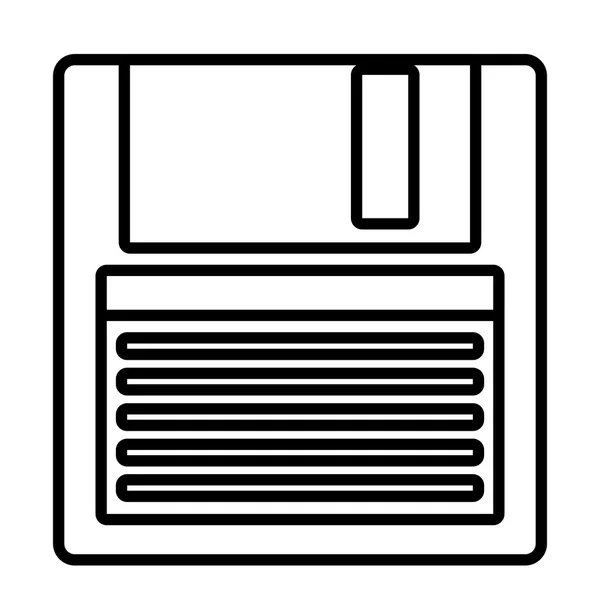 Disquete clássico dos anos 90 isolado —  Vetores de Stock