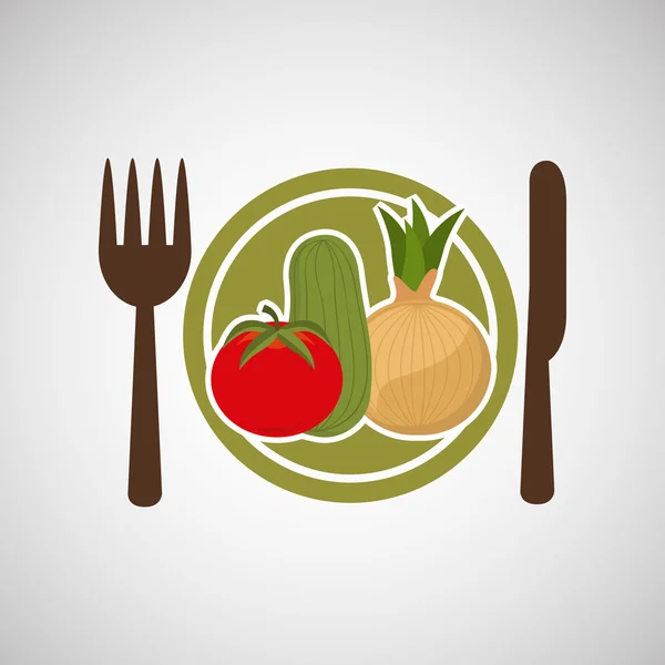 Healthy food organic product isolated icon design — Stock Vector