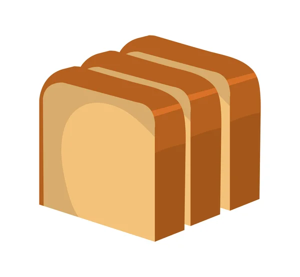 Fresh bread isolated colorful icon — Stock Vector