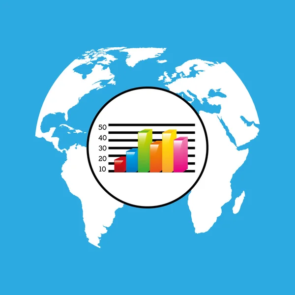 World planet with  isolated icon design — Stock Vector