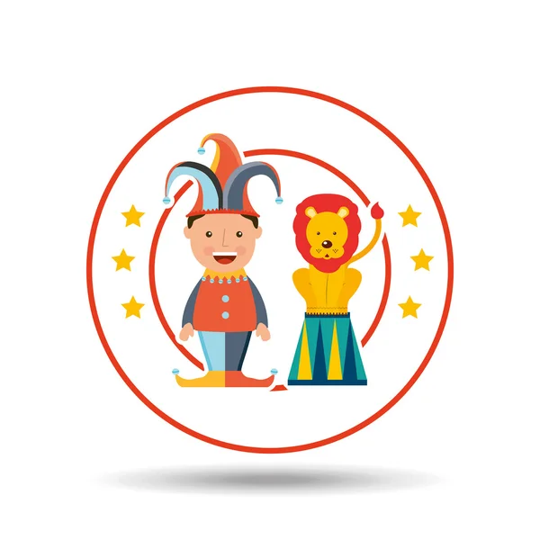Circus jongleur geïsoleerd pictogram ontwerp — Stockvector