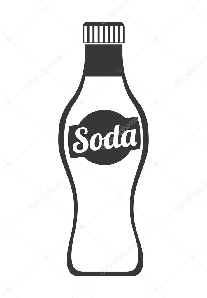 stock illustration soda bottle isolated icon design