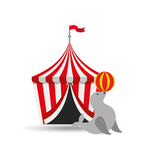 Circo animal aislado icono de diseño — Vector de stock