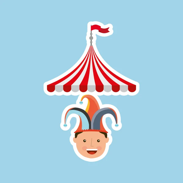 Цирк жонглер ізольований дизайн значка — стоковий вектор