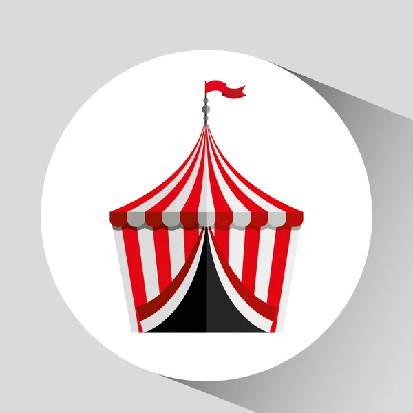 Carpa de circo diseño icono aislado — Vector de stock