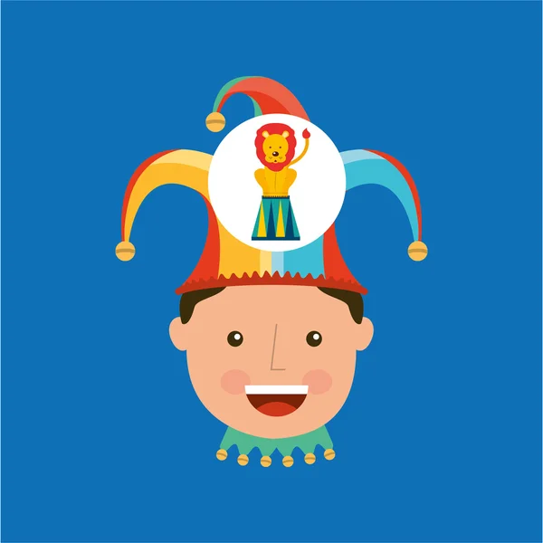 Circus jongleur geïsoleerd pictogram ontwerp — Stockvector