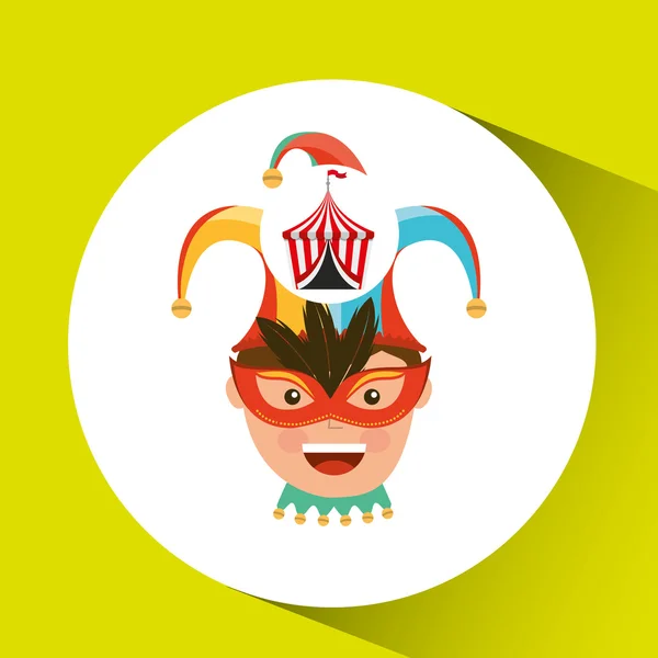 Circus jongleur geïsoleerd pictogram ontwerp — Stockvector