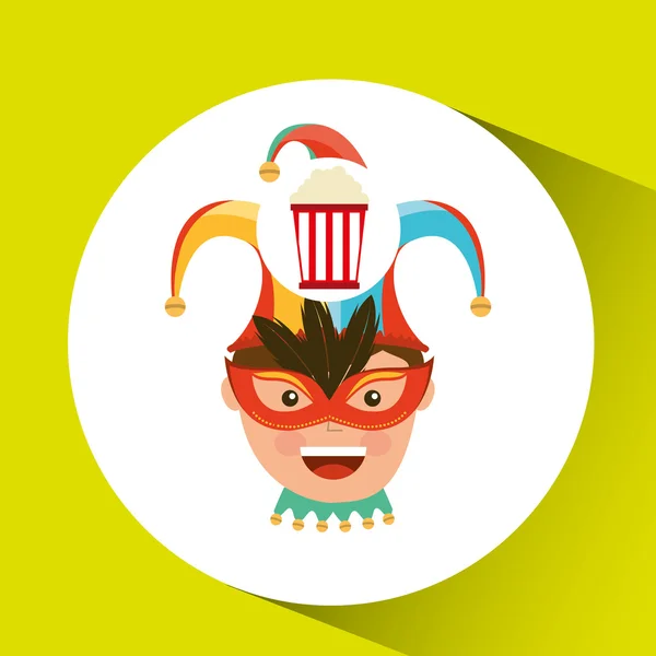 Cirkus jonglör isolerade ikon design — Stock vektor