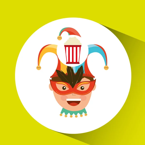 Circus jongleur geïsoleerd pictogram ontwerp — Stockvector