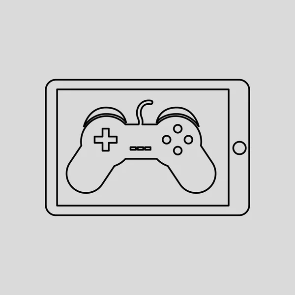 Games online entertainment isolated icon design — Stock Vector