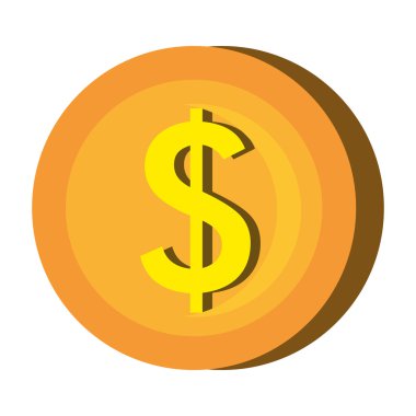 Altın sikke simge grafiği. 