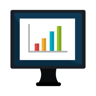 Bilgisayar büyüme ekranda gösterilen istatistikleri çubuklarla