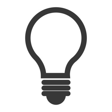 Ampul veya büyük fikir izole simgesi