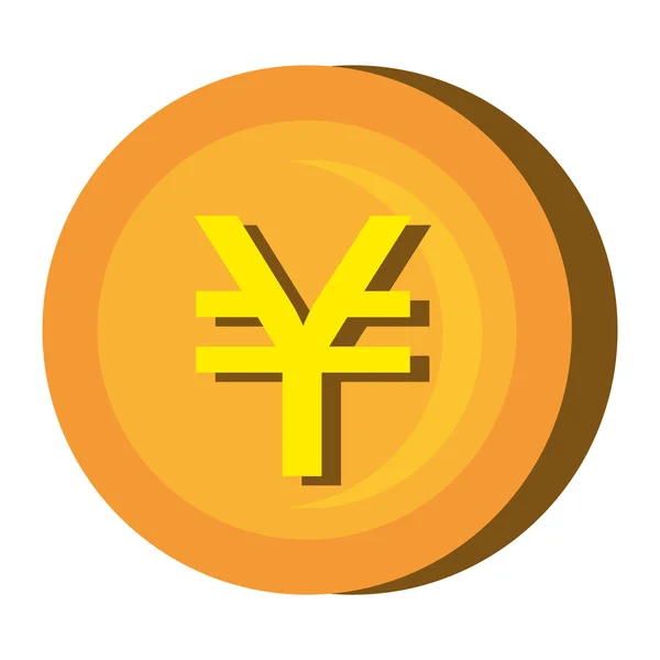 Moneda de oro icono gráfico . — Vector de stock
