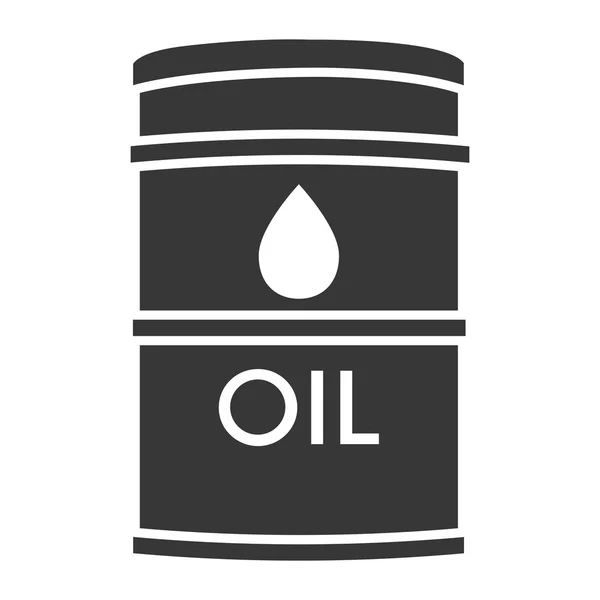 Svart olja fat isolerade ikonen — Stock vektor