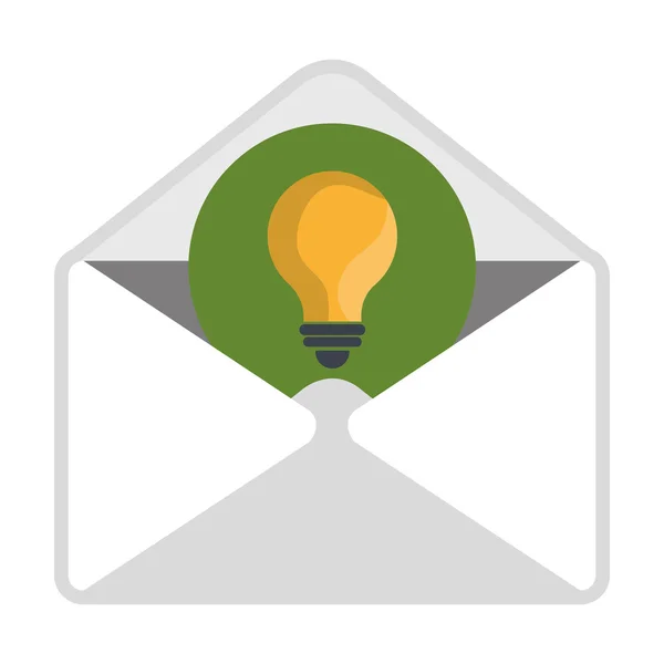 Email com grandes ideias ícone de conteúdo —  Vetores de Stock