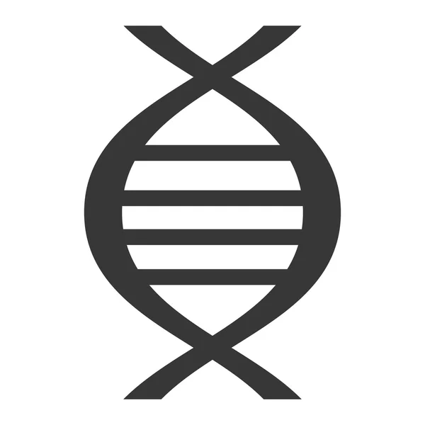 Black dna isolated icon on white — Stock Vector