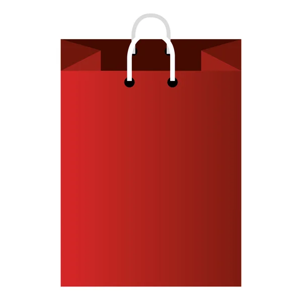 İzole kırmızı alışveriş çantası simgesini — Stok Vektör