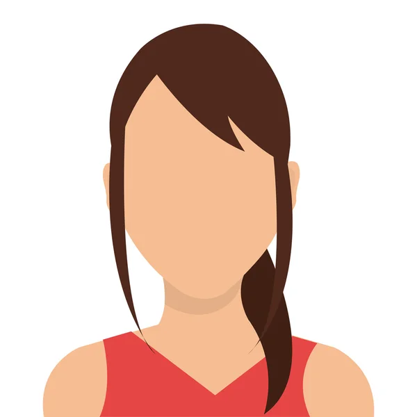 Little girl profile avatar isolated cute female Vector Image